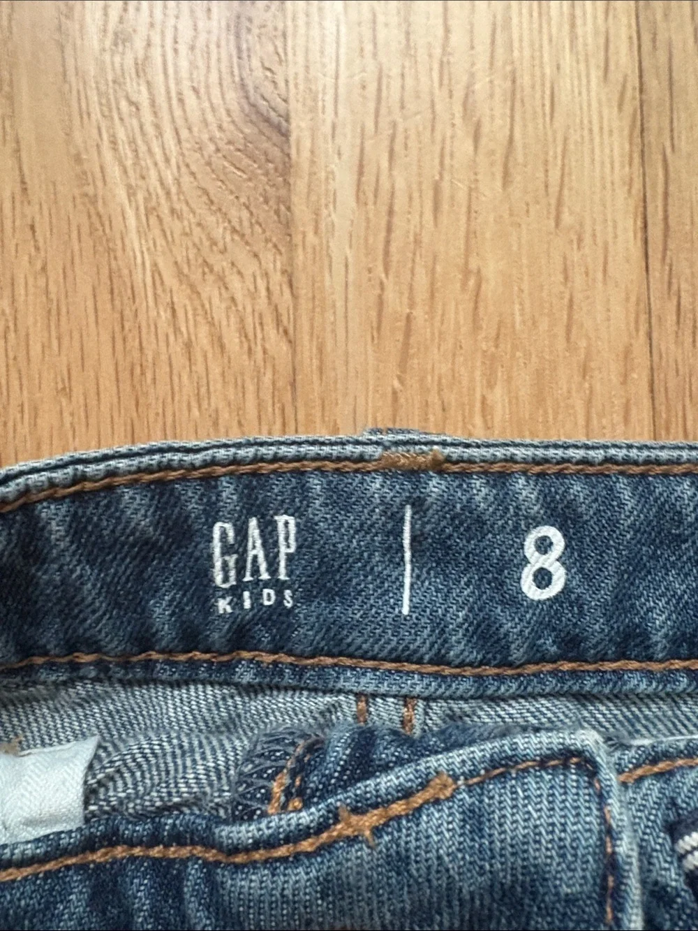 GAP Distressed Denim Mini Skirt in Blue